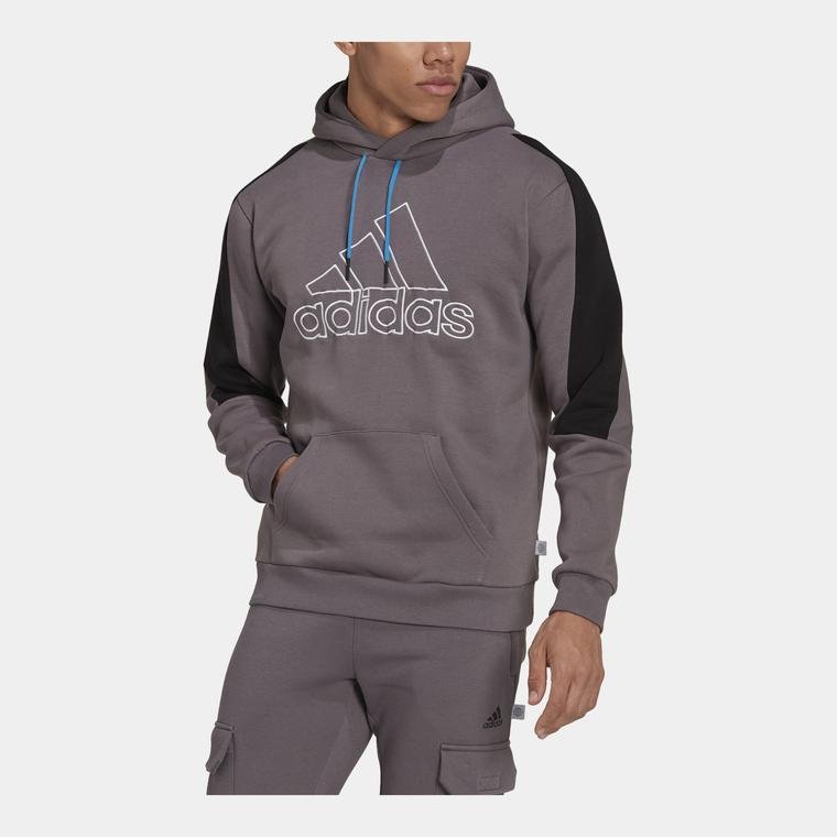 adidas Sportswear Future Icons Embroidered Badge of Sport Fleece Hoodie Erkek Sweatshirt