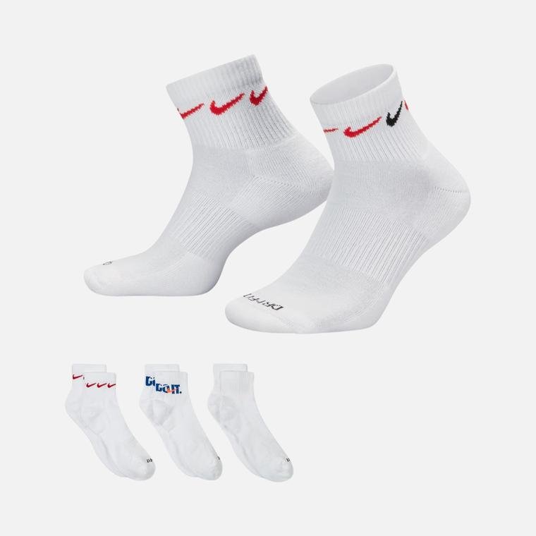 Nike Everyday Plus Cushioned Training Ankle FW22 (3 Pairs) Unisex Çorap