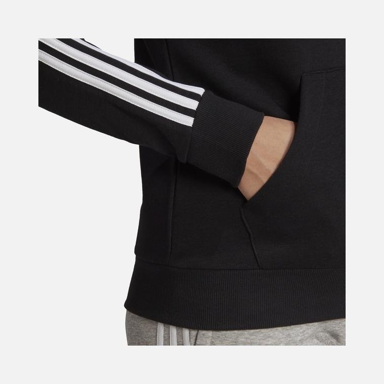 adidas Essentials French Terry 3-Stripes Full-Zip Hoodie Kadın Sweatshirt