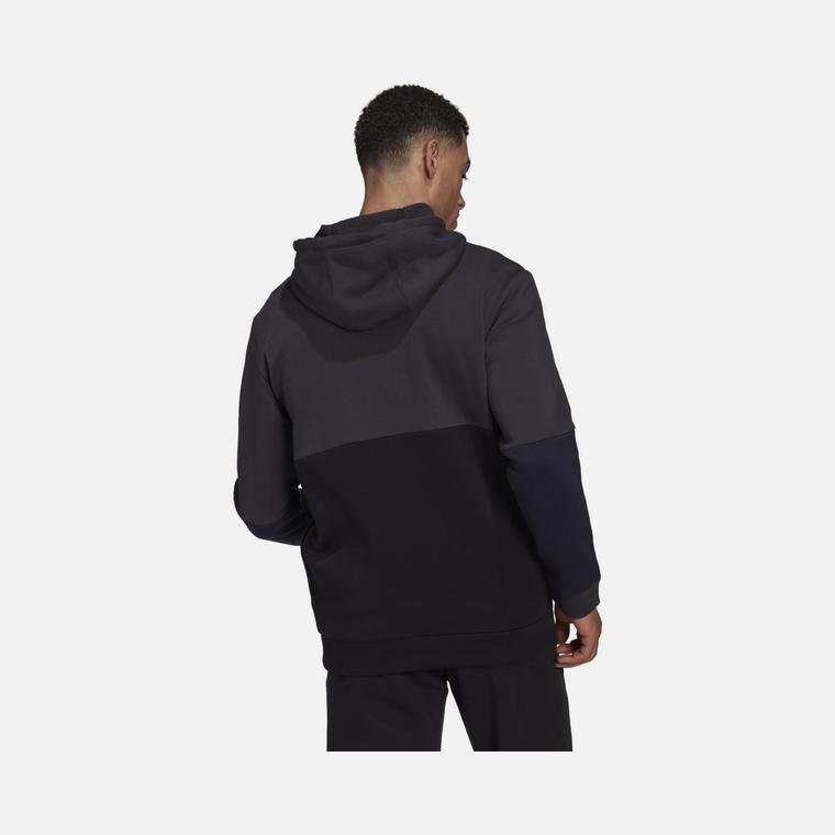 adidas Essentials Colorblock Fleece Full-Zip Hoodie Erkek Sweatshirt