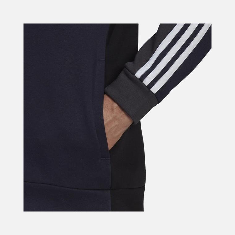 adidas Essentials Colorblock Fleece Full-Zip Hoodie Erkek Sweatshirt