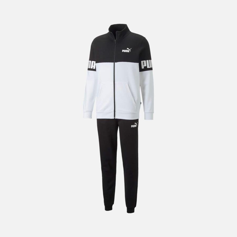  Puma Sportswear Power Colorblock Suit Fleece Full-Zip Erkek Eşofman Takımı