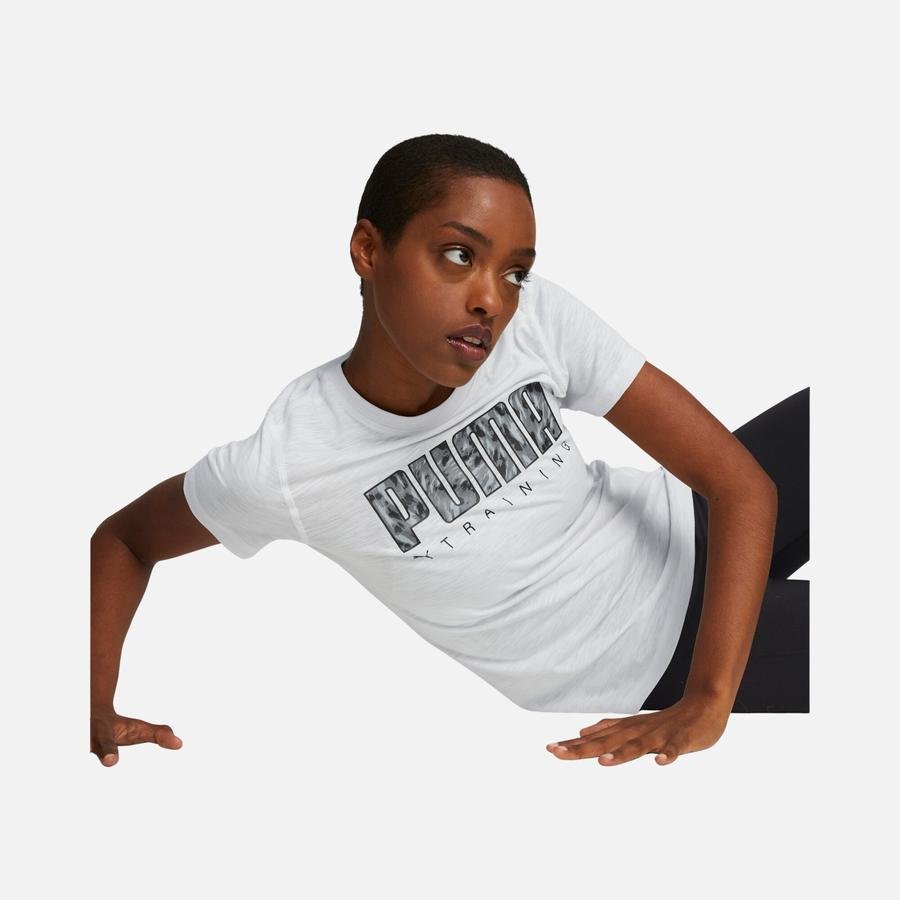  Puma Performance Logo Fill Running Short-Sleeve Kadın Tişört