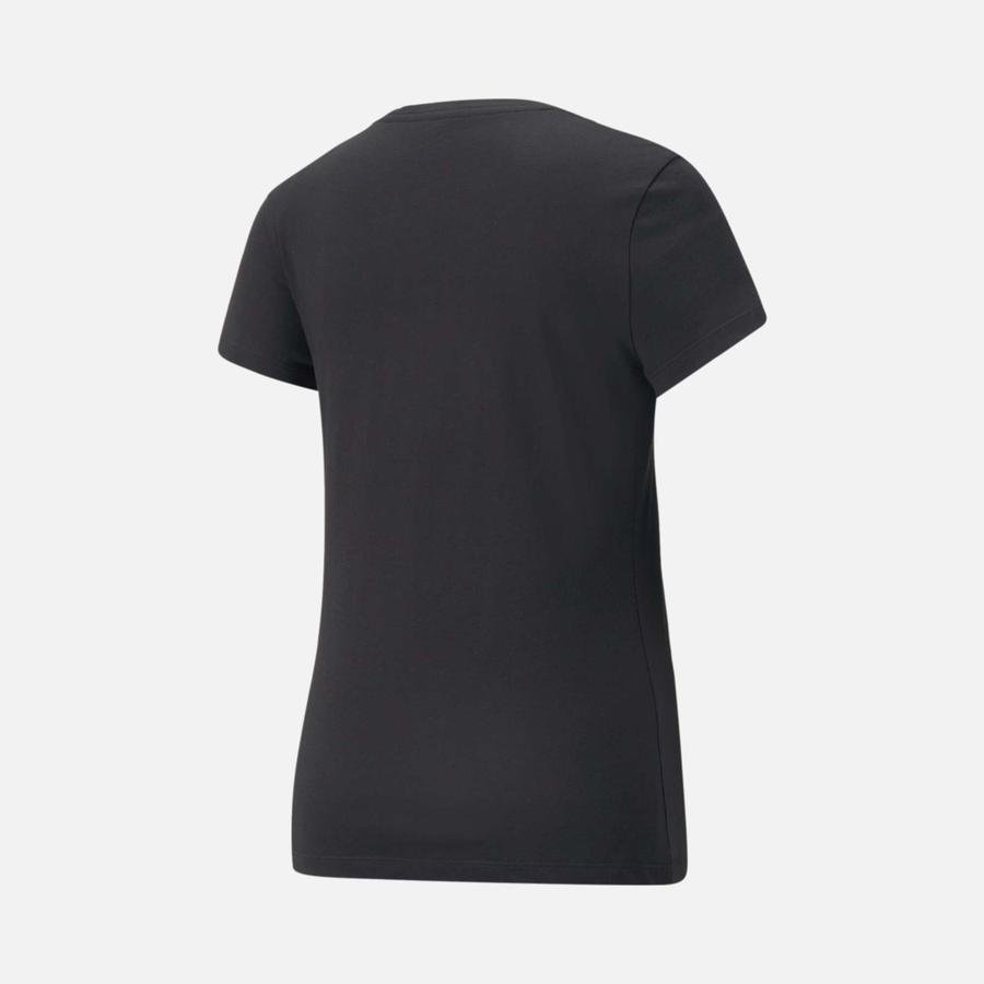  Puma Sportswear Ess+ Metallic Logo Short-Sleeve Kadın Tişört