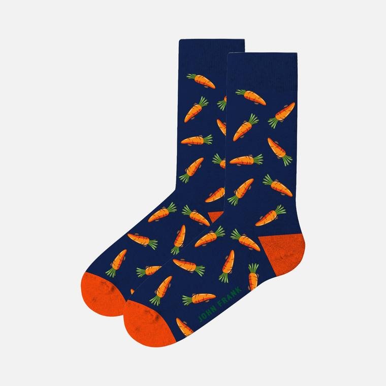 John Frank Sportswear Carrot Graphic Erkek Çorap