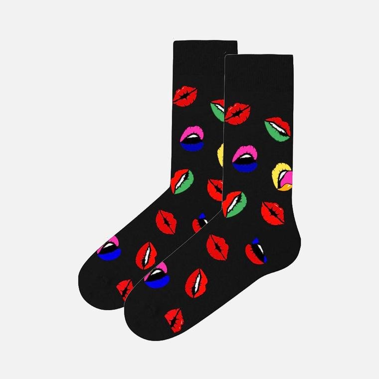 John Frank Sportswear Lips Graphic Erkek Çorap