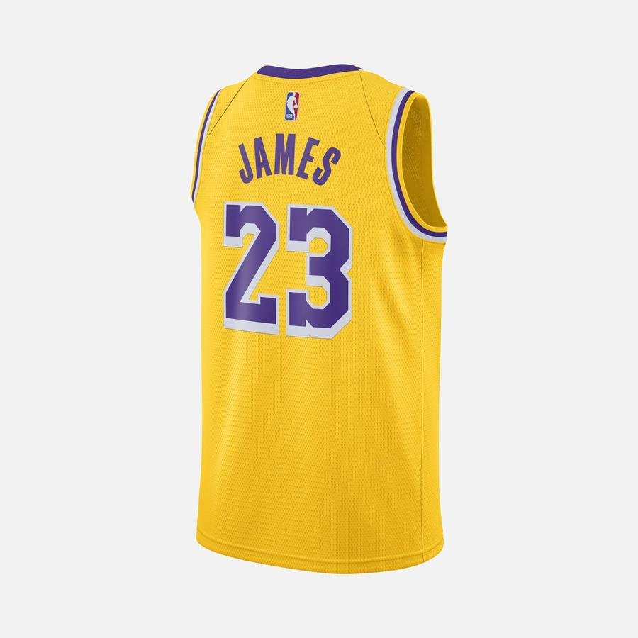 Nike LeBron James Lakers Icon Edition 2020 NBA Swingman Jersey Erkek Forma