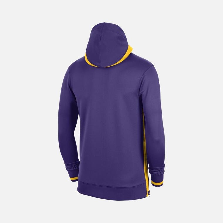Nike Los Angeles Lakers Showtime Dri-Fit NBA Full-Zip Hoodie Erkek Sweatshirt