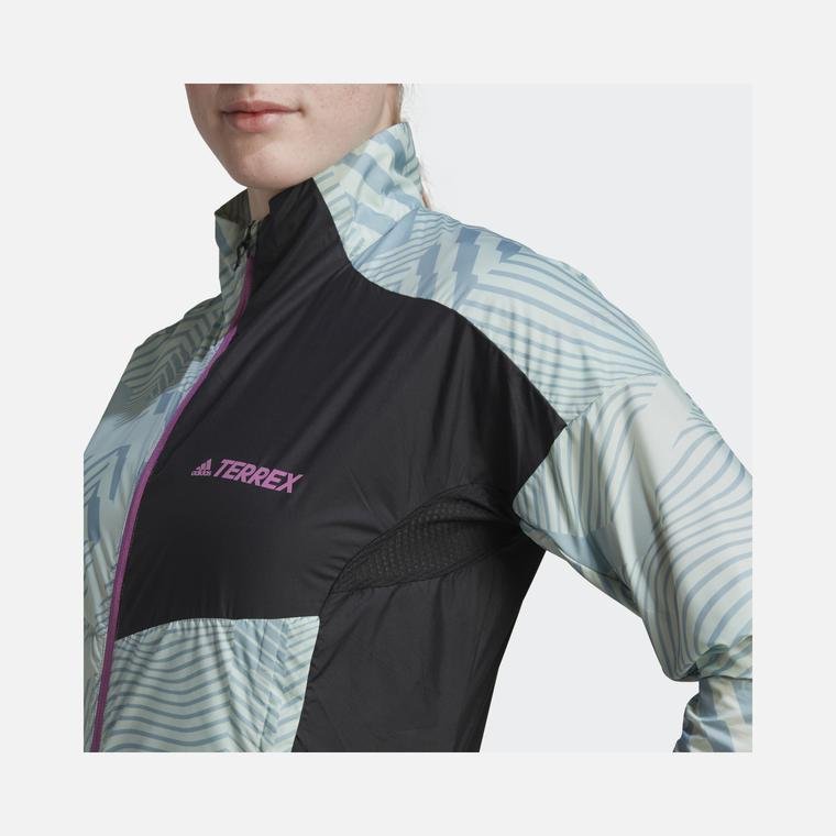 adidas Terrex Trail Running Printed Windbreaker Reversible Full-Zip Kadın Ceket