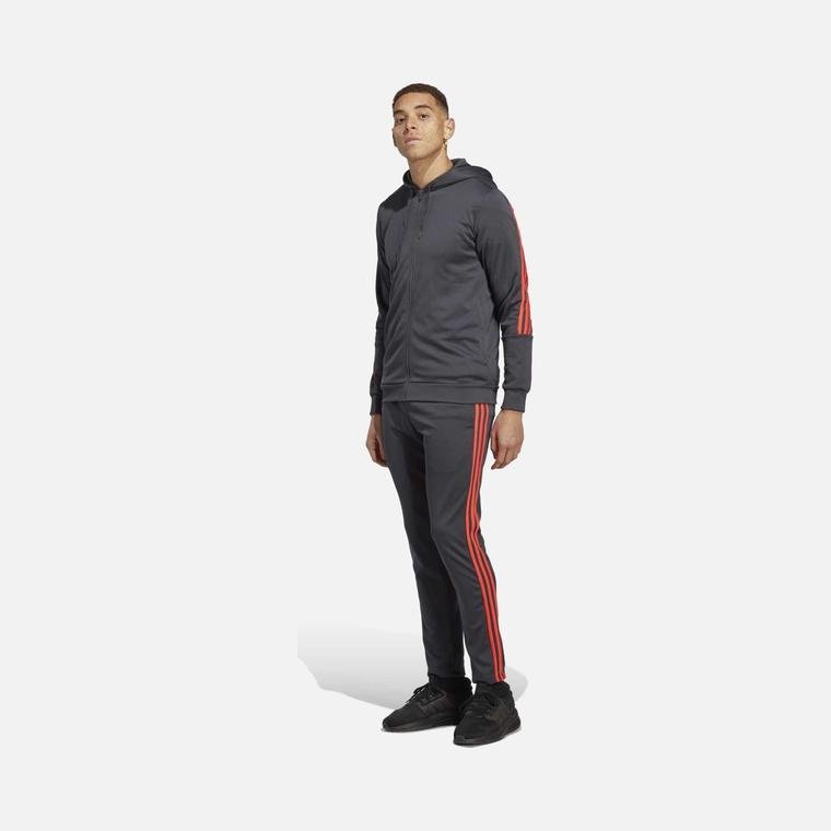 adidas Sportswear Logo Tricot 3-Stripes Full-Zip Hoodie Erkek Eşofman Takımı