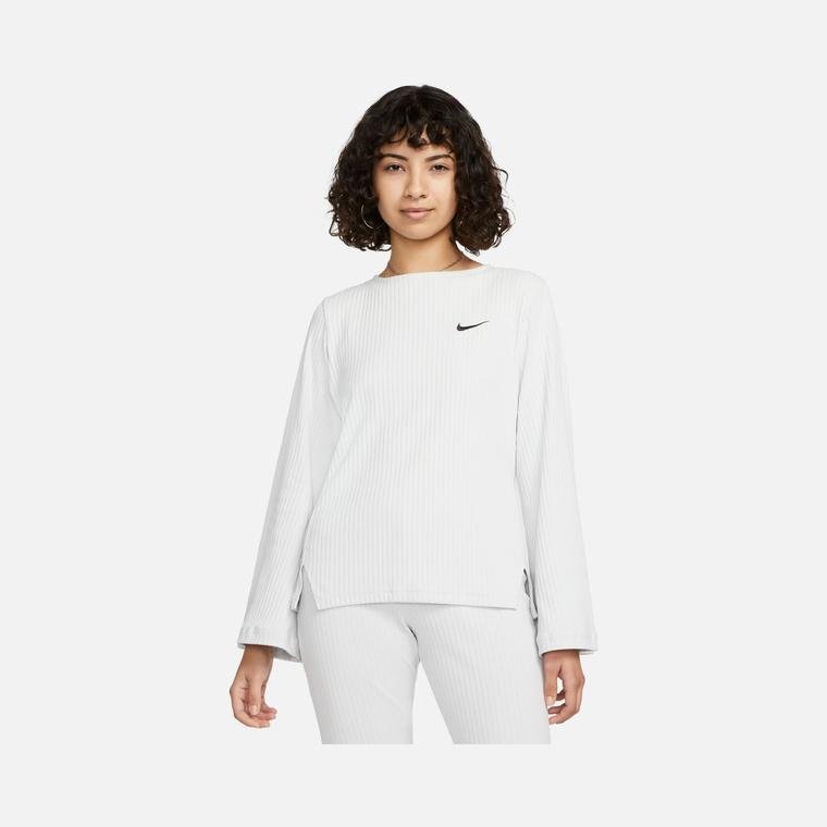 Nike Sportswear Ribbed Statement Jersey Long-Sleeve Kadın Tişört