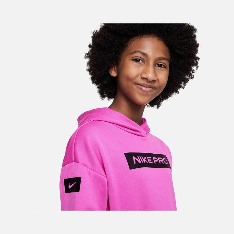Nike Pro Therma-Fit Pullover Training Hoodie (Girls') Çocuk Sweatshirt