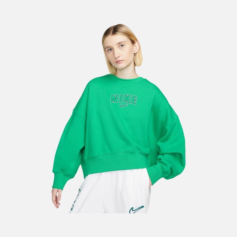 Nike Sportswear Phoenix Fleece Oversized Cropped Crew Printed Kadın Sweatshirt