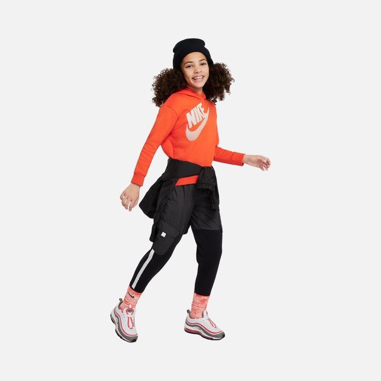 Nike Sportswear Swoosh Graphic Oversized Pullover Dance Hoodie (Girls') Çocuk Sweatshirt