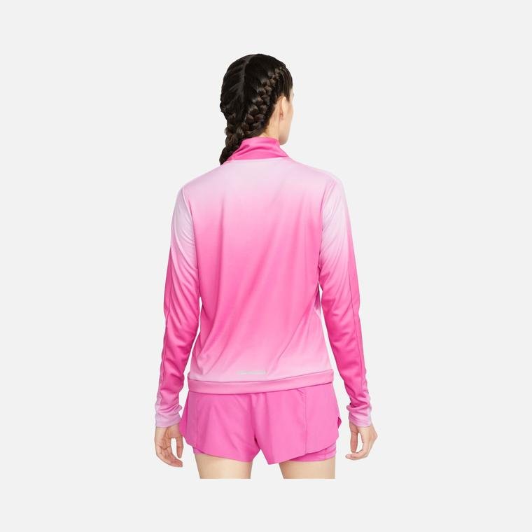 Nike Dri-Fit Swoosh Printed 1/4-Zip Running Long-Sleeve Kadın Tişört
