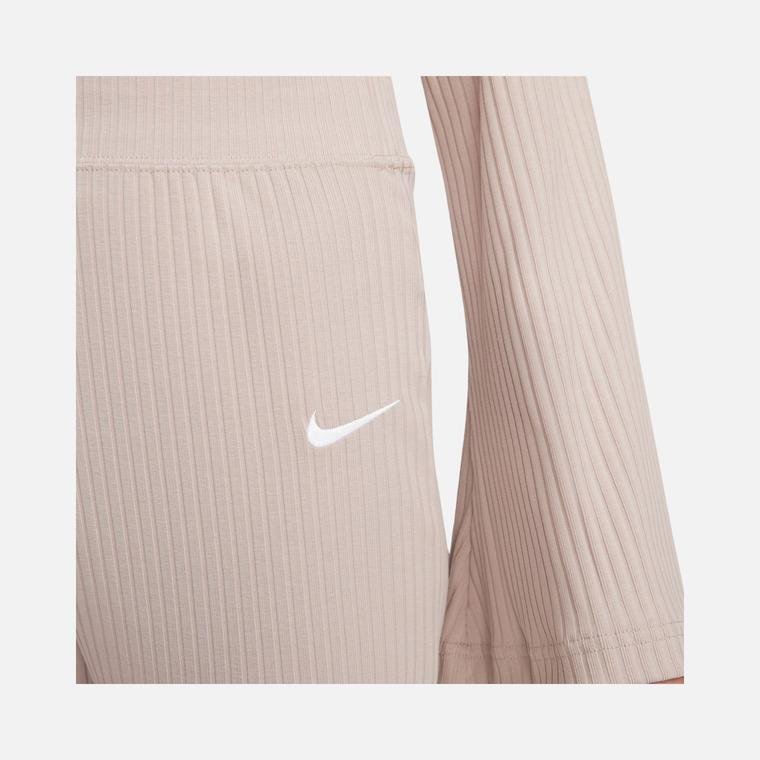 Nike Sportswear High-Waisted Wide Leg Ribbed Kadın Eşofman Altı