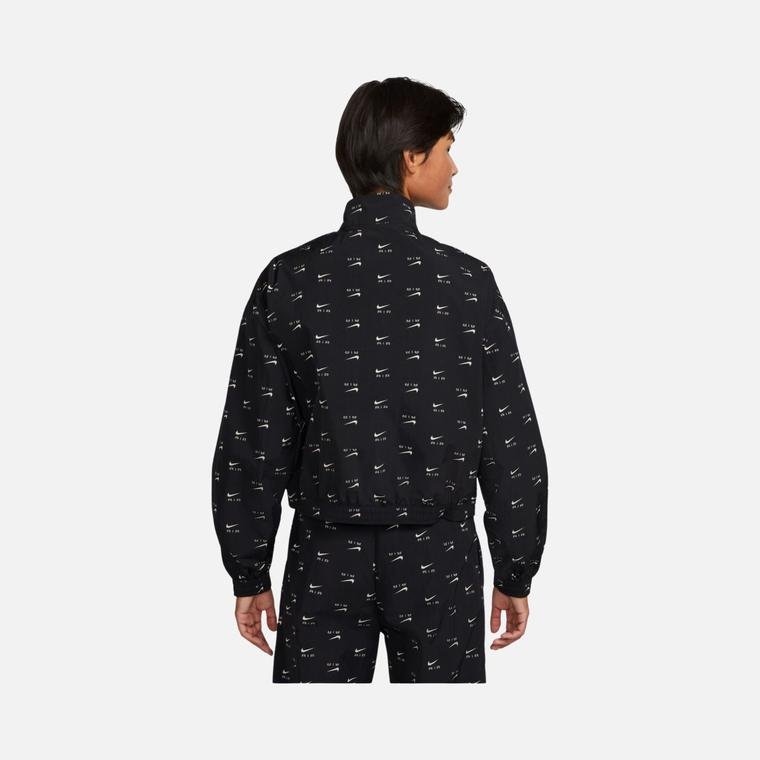 Nike Sportswear Air Allover Printed Mod Crop Woven Quarter-Zip Kadın Ceket