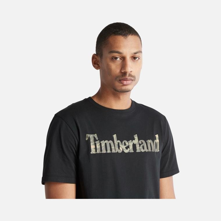 Timberland Sportswear Linear Camouflage Logo Short-Sleeve Erkek Tişört