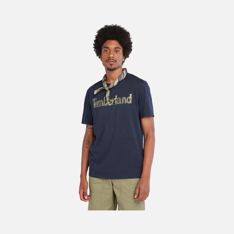 Timberland Sportswear Linear Camouflage Logo Short-Sleeve Erkek Tişört